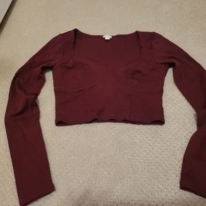 Burgundy Garage croptop